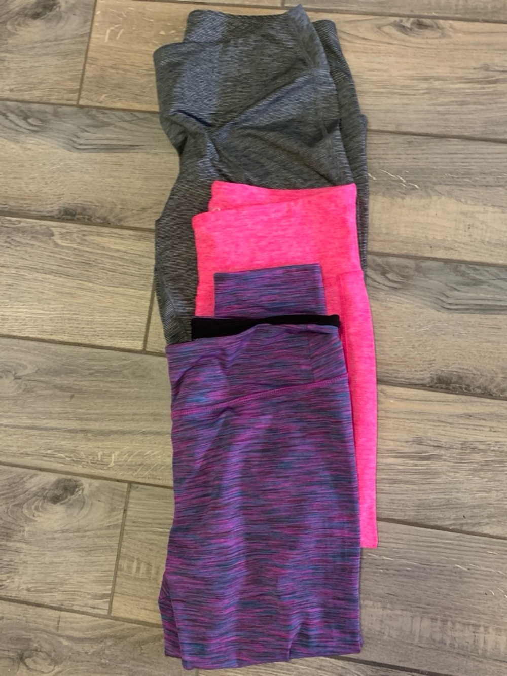 3-Pack Women's Active Leggings in Charcoal, Hot Pink & Purple Heather
